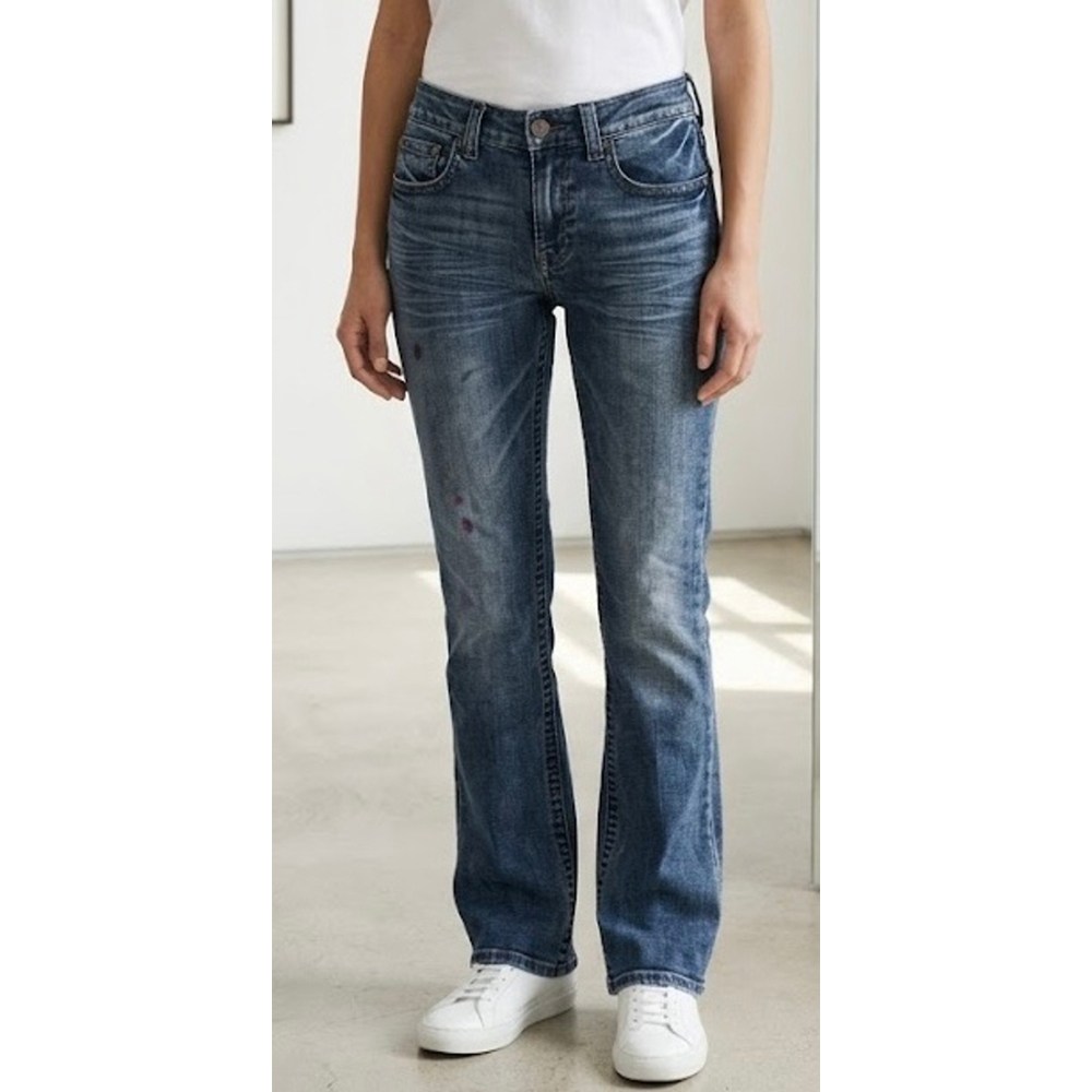 Flypaper Bootcut Jeans W29 L32 Faded Blue Denim